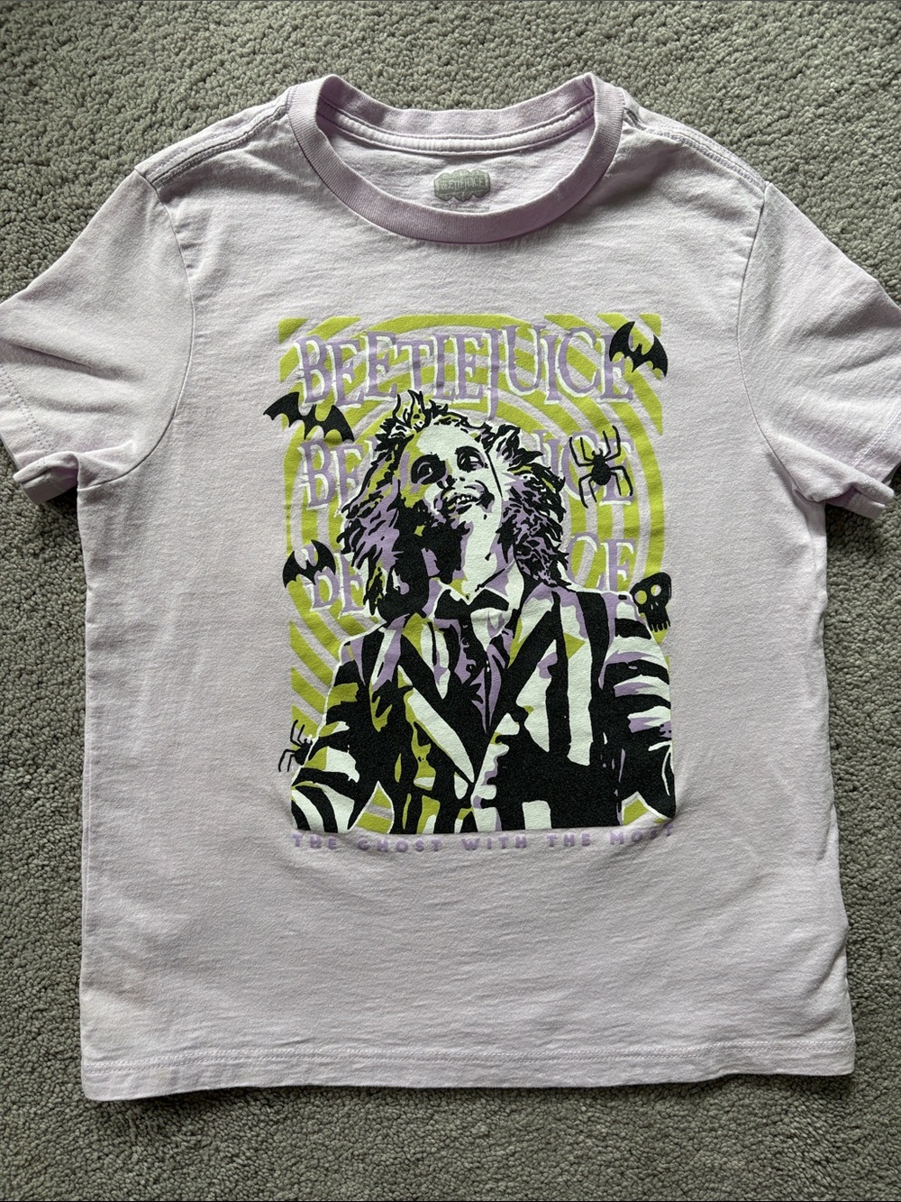 Beetlejuice Graphic Kids T‑Shirt in Light Lavender